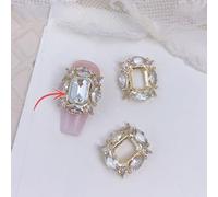 3D Hollow Rhinestones Shiny-Nail Decoration Diamonds Metal Jewelry Beauty-Design Bow Pearls