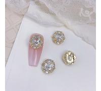 3D Hollow Rhinestones Shiny-Nail Decoration Diamonds Metal Jewelry Beauty-Design Bow Pearls