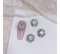 3D Hollow Rhinestones Shiny-Nail Decoration Diamonds Metal Jewelry Beauty-Design Bow Pearls
