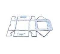 3D Hollow Square Candy Gift Box Metal Cutting Dies Stencil DIY Folding for Case Embossing Die Cuts Scrapbooking Template Metal Cutting Dies and Stamps