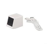 3D Hologram Cube Display Smart for Weather Station for Stocks Price Ticker Real-Time Updates WiFi Digital Clock Desktop for décor 45mm(White)