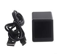 3D Hologram Cube Display Smart for Weather Station for Stocks Price Ticker Real-Time Updates WiFi Digital Clock Desktop for décor 45mm(Black)