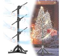 3D Hologram Display Fan with WiFi Remote Control, 17.7in 3D Christmas Tree Splicing Holographic Effect