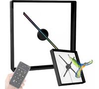 3D Hologram Fan, 17.7In 3D Hologram Advertising Display Fan with Protective Cover, 244 Led Beads, Supports App, Remote Control, for Exhibitions, Advertising, Events Display