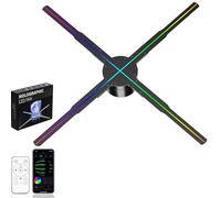 3D Hologram Fan 19.17“ Intelligence Holographic LED Projector Advertising Display with Remote and Bluetooth Massive Material Library for Business Stores, Shops