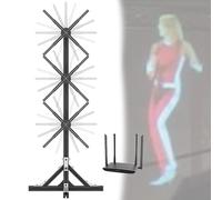 3D Hologram Fan, 19.2inch Holographic Advertising Display with WiFi, Bluetooth, APP, 3D Animation Video Projector Display - Support Bluetooth Speaker & Computer APP Control