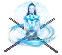 3D Hologram Fan, 26 Inch 2000*1536PX Hi-Resolution 768 HD LED Beads Holographic Fan, Holographic Video Advertising Projector Support APP+Bluetooth Audio+WIFI (65CM)