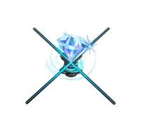 3D Hologram Fan, 27.5" Hologram Fan Projector, 2000x1444 PX Resolution, 832 LED Beads, Advertising Holographic Fan, Remote Support App, Audio