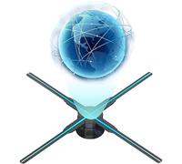 3D Hologram Fan, 31.5in WiFi Projector Holographic Fan, Remote Control, Premium Sound Playback, for Businesses, Parties, Etc. 100cm-39.37in