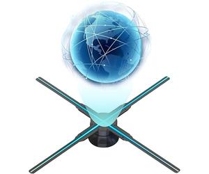 3D Hologram Fan, 31.5in WiFi Projector Holographic Fan, Remote Control, Premium Sound Playback, for Businesses, Parties, Etc. 100cm-39.37in