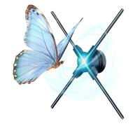 3D Hologram Fan, 3D Hologram Fan Projector with Wi-fi, Blue-tooth, App, Support Splicing, Holographic Advertising Display for Business Store Shop Bar 23.6in