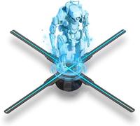 3D Hologram Fan, 3D Hologram LED Fan, Holographic Christmas Tree, For Store, Party, Bar, Casino, 1600 * 768PX Resolution 768 HD LED Beads