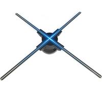 3D Hologram Fan, 3D Hologram LED Fan, Wifi Led Sign Holographic Lamp Remote Advertising Display Support Images And Video For Business Store Signs,Bar,Casino(T45 Set)