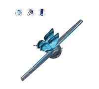 3D Hologram fan,3D Hologram Projector, 15.74" 3D Holographic Projection Fan LED Light Beads Naked Eye Holographic Fan WiFi Projector For1080P Real Time Live Stream for Business Store Signs,Bar,Casino,