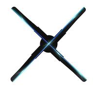 3D Hologram fan,3D Hologram Projector, 3d Fan Hologram Projector Wall-mounted Wifi Led Sign Holographic Lamp Player Remote Advertising Display Support Images And Video for Business Store Signs,Bar,Cas
