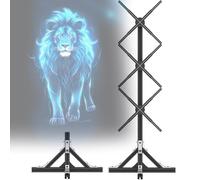 3D Hologram Fan,3D Hologram Projector Advertising Display,Vertical Advertising Machine Rotating Hologram Projection,Support Bluetooth Speaker,With Remote Control,PZ65