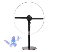3D Hologram Fan, 3D Hologram Projector Display with Clear Cover, Remote & App Control, Holographic Advertising Display for Business, Bar, Halloween 45cm