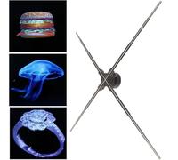 3D Hologram Fan, 3D Hologram Video Advertising Display Fan, Multifunctional Splicing Holographic Projector for Store Signs, Bars, Party,42cm