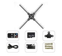 3D Hologram Fan, 3D Holographic Fan Projector Holographic Imaging Lamp Wifi Led Sign Holographic Lamp Support Images And Video(F60 Projector)