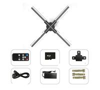 3D Hologram Fan, 3D Holographic Fan Projector Holographic Imaging Lamp Wifi Led Sign Holographic Lamp Support Images And Video(F65 Projector)