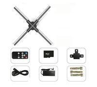 3D Hologram Fan, 3D Holographic Fan Projector Holographic Imaging Lamp Wifi Led Sign Holographic Lamp Support Images And Video(F100 Projector)