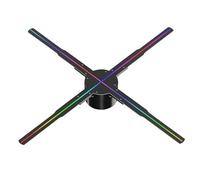 3D Hologram Fan, 50cm 3D Holographic Projector Bar Restaurant Christmas Decoration LED Fan Screen Holographic Advertising Sign Lights