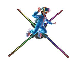 3d Hologram Fan, 60cm Holographic Projector Advertising Display, Led Stereo Advertising Machine Display for Business
