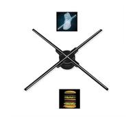 3D Hologram Fan Display Advertising Projector, 1600x768 Resolution, 32GB Storage, Wireless Remote, Portable LED Light Show for Retail, Trade Show, Brand Promotion