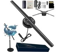 3D Hologram Fan led Projector with WiFi and App Control, Portable Design for Trade Shows, Parties, and Events (1PCS)