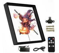 3D Hologram Fan Projector, 52CM 2000X624 Resolution 624 LED Light Beads WIFI Connect APP Control Hologram Projector for Shop, Bar, Party Advertising Display Events