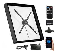 3D Hologram Fan Projector - 52cm Wireless Advertising Display with WiFi & Bluetooth App Control, 624 LED Lights for Shops, Bars, Parties and Events