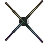 3D Hologram Fan Projector, 56cm LED Display Light with 678 Lamp Beads, WiFi Advertising System for Vivid Visuals in Retail Spaces