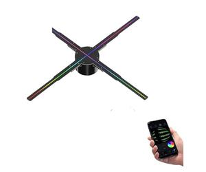 3D Hologram Fan Projector, Hologram Fan 3D LED Display WIFI Remote Control For Store Advertising Black PD42 PD45 P50(PD45)
