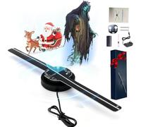 3D Hologram Fan Projector, My Holo Screen, 16.5 Inch High-Brightness Hologram Fan, Naked-Eye Holography, 3d Projection, Suspended 3D Imaging, Rotating Advertising, Applicable To All Scenarios