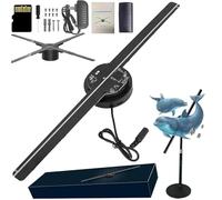 3D Hologram Fan Projector, Remote-Controlled Holography Imaging for Advertising, Exhibition, Store Displays, Parties