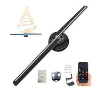 3D Hologram Fan Projector,Tabletop HD Led Projector Display， Enabled APP and WiFi Holographic Fan with HD Visuals