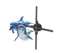 3D Hologram Fan Projector with APP, Remote, Bluetooth Audio, and Splicing for Store Advertising, Halloween, Christmas - 65cm