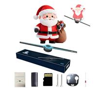 3D Hologram Fan Projector with WiFi and Bluetooth App Control for Holiday and Event Decorations