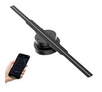 3D Hologram Fan WiFi Projector Advertising Display 224 LED Beads, General Brightness, 16.54 In Circular Display 2 Fan Blade Holographic Display