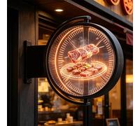 3D Hologram Fan With APP Control, Holographic Display With High-Brightness LED + Double Sided + Wall-Mounted, 1000-Video Library, Business LED Sign For Storefront Restaurant Cafe Bar 60cm/23.6in