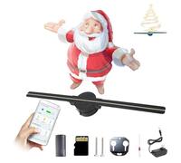 3D Hologram Fan with WiFi & App Control, 224 LED Light Beads, 300 Images - Ideal for Christmas and Halloween Decorations (1PC)