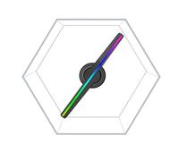 3D Hologram Led Fan Display In Case Portable 3d Advertising Machine Mobile APP With Cove