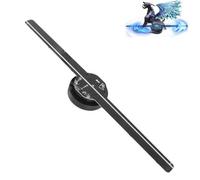 3d Hologram LED Fan Projector, 16.5" HD LED Fan Projector, High Brightness,for Business Store Advertising Camping Party (1 Set)