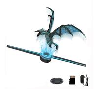 3D Hologram LED Fan Projector, 16.5 Inch Air Imaging Technology for Advertising Displays, WiFi & App Controlled for Trade Shows and Events