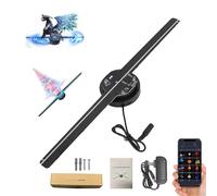 3D Hologram LED Fan Projector with WiFi and App Control, HD Picture Spinner, 2000 Video Library for Holiday Decorations
