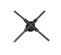 3D Hologram Projector Fan, Advertising Display Wifi 52-100cm Real-Time Led Sign Holographic Lamp Player, Support Images Video For Halloween,Christmas(65CM 768LED)