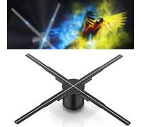 3D Hologram Projector Fan, Wifi Advertising Logo Light LED Sign Holographic Lamp Support Multiple Splicing Synchronization, Suitable for Stores