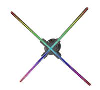 3D Hologram Projector, Floating Naked Eye Instrument Lamp Imaging Fan Screen 65/80/100Cm LED Holographic Advertising Machine Borderless Images(100cm)