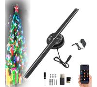 3D Hologram Projector - LED Fan Advertising Display with 224 Light Beads for Shop, Bar, Christmas