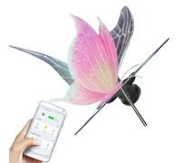 3D Hologram WiFi Projector, 23.6in Hologram LED Fan Projector with 4-Lamp Board & Connect To Mobile APP, 720 LED Lamp Beads Advertising Light Player for Halloween Corporate Store 60CM